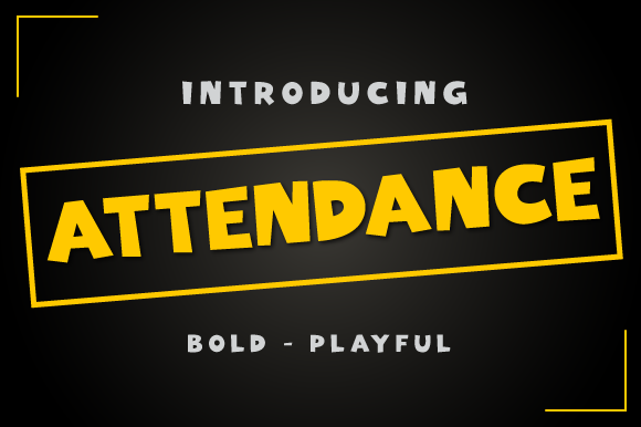 Attendance Font: A Playful Typeface for Editorial Design