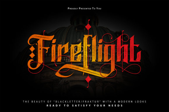 Fireflight Font: Elevate Your Brand with Bold Blackletter Typography