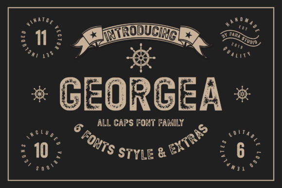Georgea Font: A Bold, All-Caps Typeface for Eye-Catching Branding