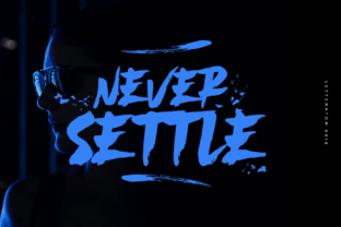 Never Settle Font: A Bold Blackletter Typeface for Craft Creators