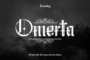 Omerta Font: A Bold Blackletter Typeface for Crafters and Makers