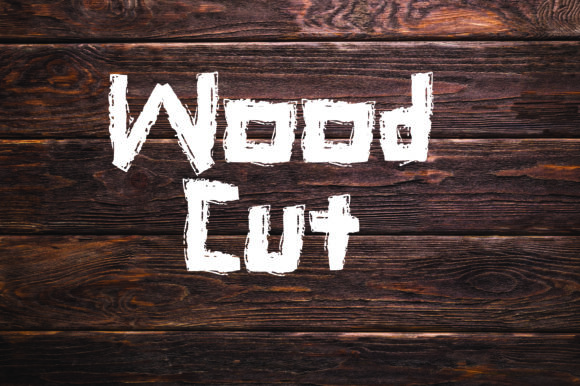 Wood Cut Font: A Bold, Textured Typeface for Craft Creators